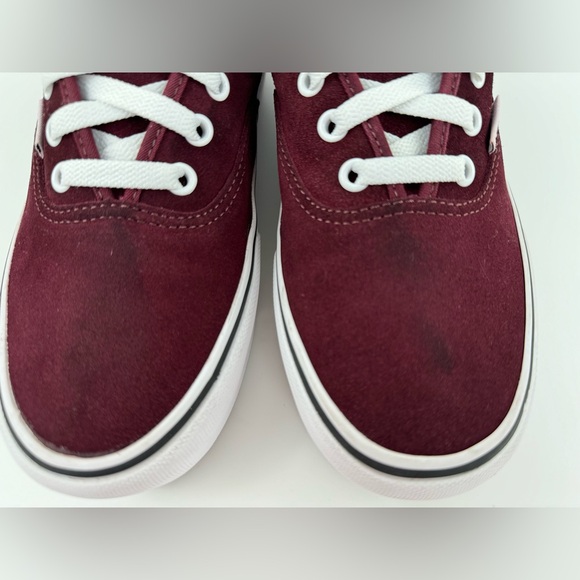 Vans Off The Wall Suede Burgundy Sneakers, Unisex Size Men's 8.0 / Women's 9.5 - Picture 15 of 15